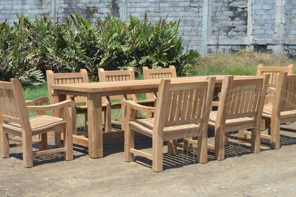 Teak Gartentisch 300x100 Mammut